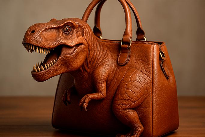 Dinozavr DNT-sindən dəri çanta
