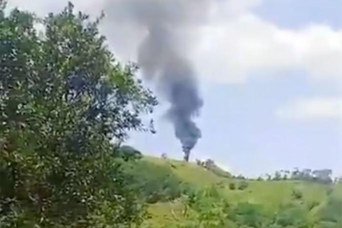 Helikopterə PUA hücumu